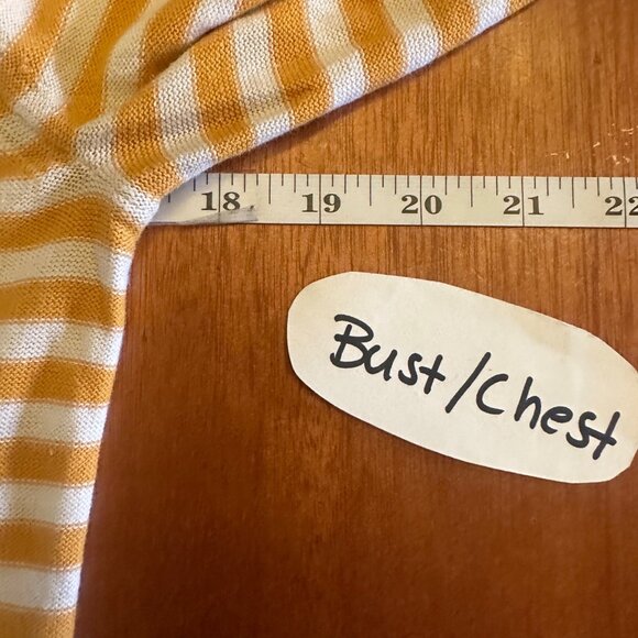 American eagle Outfitters M Vintage Y2K long line striped yellow sweater - Picture 3 of 7